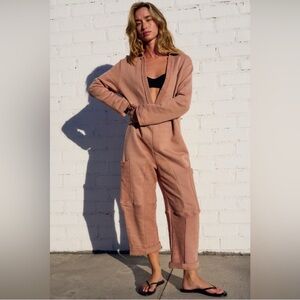 Free People Kendra One Piece Jumpsuit in Latte, Medium